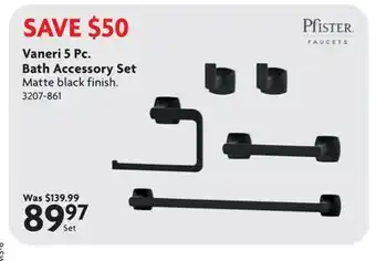 Home Hardware Vaneri 5 Pc. Bath Accessory Set offer