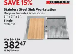Home Hardware Stainless Steel Sink Workstation offer