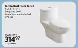 Home Hardware Tofino Dual Flush Toilet offer