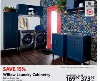 Home Hardware Willow Laundry Cabinetry offer