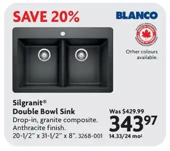 Home Hardware Silgranit Double Bowl Sink offer