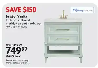 Home Hardware Bristol Vanity offer