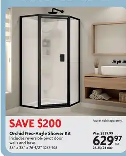Home Hardware Orchid Neo-Angle Shower Kit offer