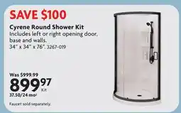 Home Hardware Cyrene Round Shower Kit offer