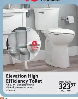 Home Hardware Elevation High Efficiency Toilet offer