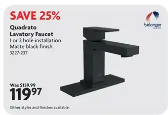 Home Hardware Quadrato Lavatory Faucet offer