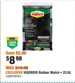 Home Depot EXCLUSIVE VIGORO Rubber Mulch • 22.6L offer