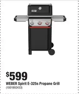 Home Depot WEBER Spirit E-325s Propane Grill offer