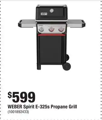 Home Depot WEBER Spirit E-325s Propane Grill offer