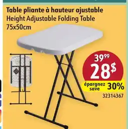 Sushi Shop Height Adjustable Folding Table offer
