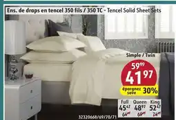 Sushi Shop Twin 350 TC - Tencel Solid Sheet Sets offer