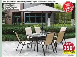 Sushi Shop 8 pcs. Steel Patio Dining Set offer
