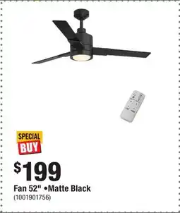 Home Depot Fan 52 •Matte Black offer