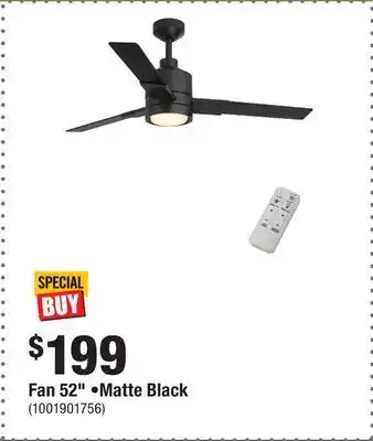 Home Depot Fan 52 •Matte Black offer