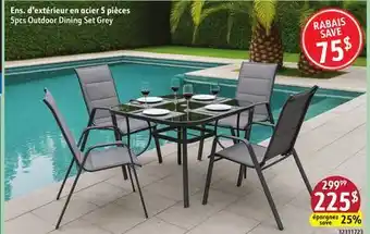 Sushi Shop 5pcs Outdoor Dining Set Grey offer