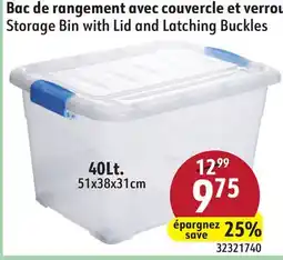 Sushi Shop Storage Bin with Lid and Latching Buckles offer