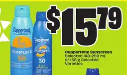 FreshCo Coppertone Sunscreen Selected 148-259 mL or 156 g Selected Varieties offer
