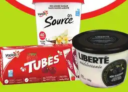 FreshCo Yoplait Source Tubes 630 g, Tubes 8 pk or Liberté Mediterranée Yogourt 500 g offer