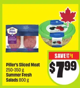 FreshCo Piller's Sliced Meat 250-350 g Summer Fresh Salads 800 g offer