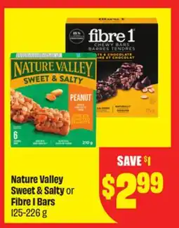 FreshCo Nature Valley Sweet & Salty or Fibre 1 Bars 125-226 G offer