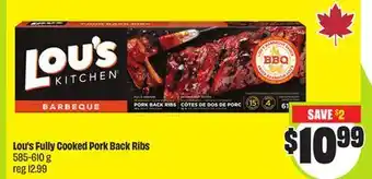 FreshCo Lou's Fully Cooked Pork Back Ribs 585-610 g offer
