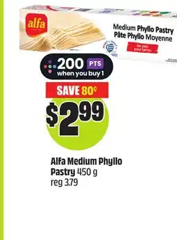 FreshCo Alfa Medium Phyllo Pastry 450 g offer