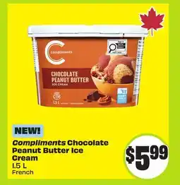 FreshCo Compliments Chocolate Peanut Butter Ice Cream 1.5 L offer