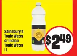 FreshCo Sainsbury's Tonic Water or Indian Tonic Water 1 L offer