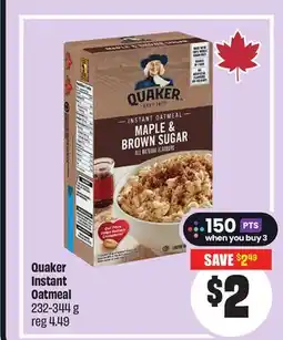FreshCo Quaker Instant Oatmeal 232-344 g offer