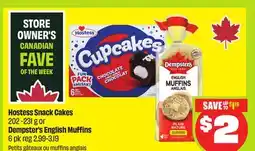 FreshCo Hostess Snack Cakes 202-231 g or Dempster's English Muffins 6 pk offer