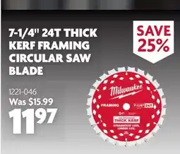 Home Hardware 7-1/4 24T THICK KERF FRAMING CIRCULAR SAW BLADE offer