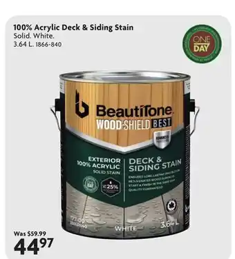 Home Hardware 100% Acrylic Deck & Siding Stain offer