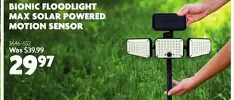 Home Hardware BIONIC FLOODLIGHT MAX SOLAR POWERED MOTION SENSOR offer