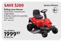 Home Hardware Riding Lawn Mower Hydrostatic transmission offer