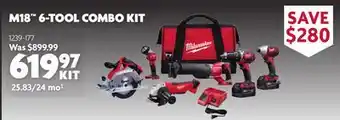 Home Hardware M18 6-TOOL COMBO KIT offer