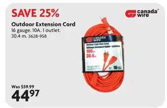 Home Hardware Outdoor Extension Cord offer