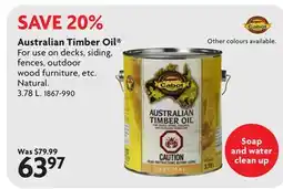 Home Hardware Australian Timber Oil offer