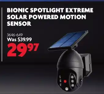 Home Hardware BIONIC SPOTLIGHT EXTREME SOLAR POWERED MOTION SENSOR offer