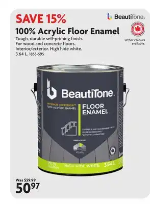 Home Hardware 100% Acrylic Floor Enamel offer