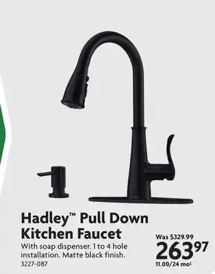 Home Hardware Hadley Pull Down Kitchen Faucet offer