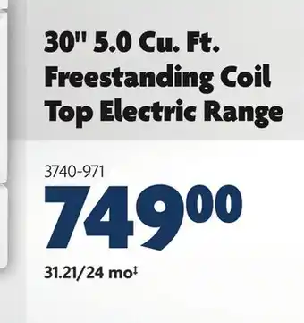 Home Hardware 30 5.0 Cu. Ft. Freestanding Coil Top Electric Range offer