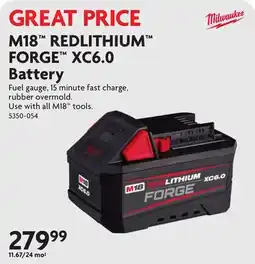 Home Hardware M18 REDLITHIUM FORGE XC6.0 Battery offer