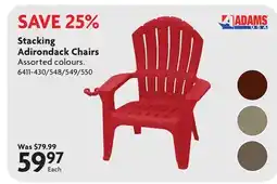Home Hardware Stacking Adirondack Chairs offer