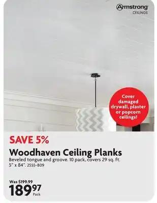 Home Hardware Woodhaven Ceiling Planks offer