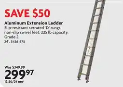 Home Hardware Aluminum Extension Ladder offer