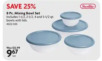 Home Hardware 8 Pc. Mixing Bowl Set offer