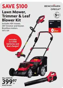 Home Hardware Lawn Mower, Trimmer & Leaf Blower Kit offer