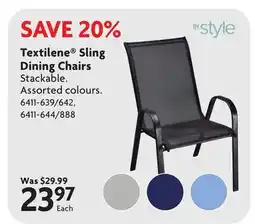 Home Hardware Textilene Sling Dining Chairs offer