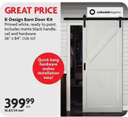 Home Hardware K-Design Barn Door Kit offer