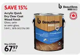 Home Hardware Acrylic Quick Dry Clear Coat Wood Finish offer